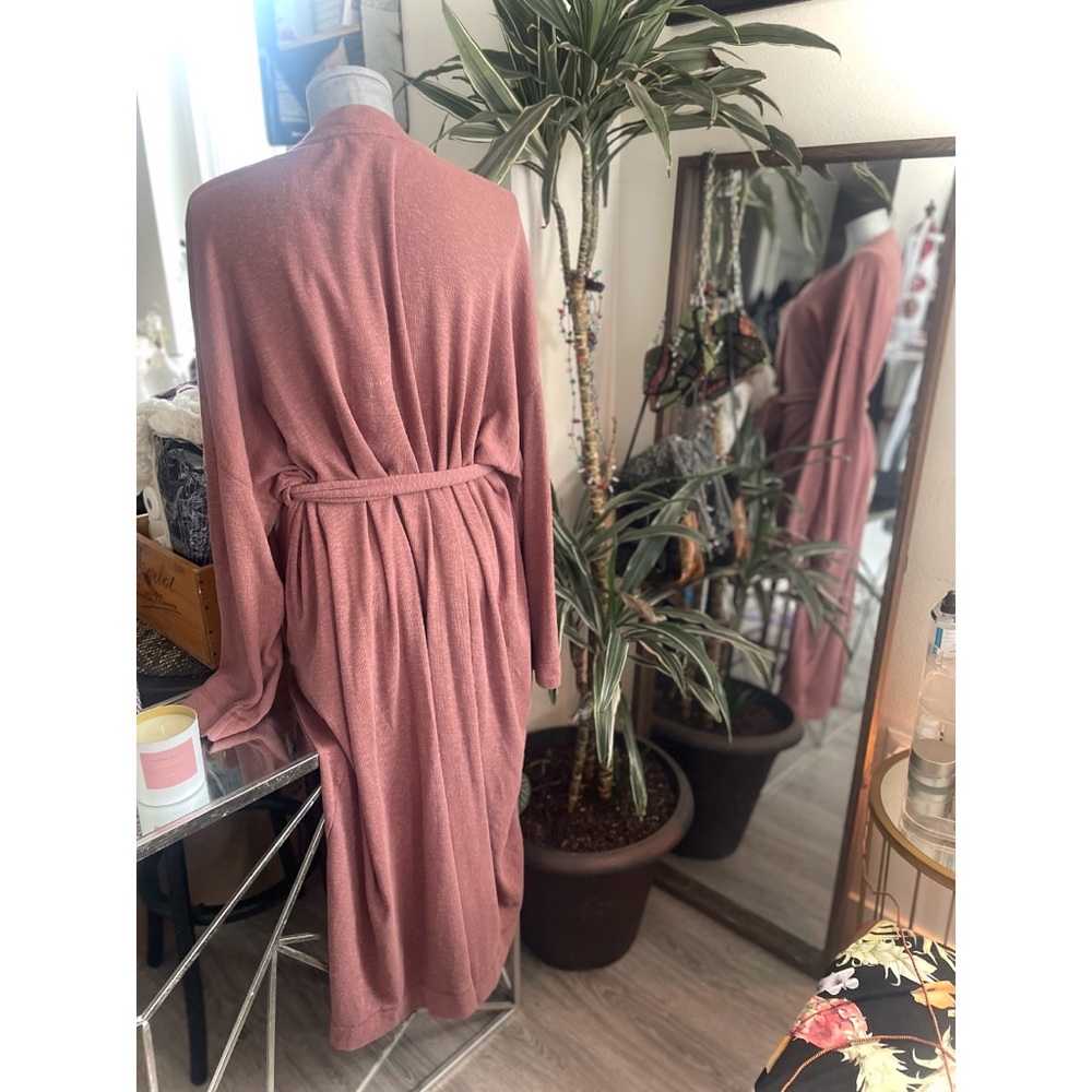 FREE PEOPLE BEACH | L | Intimately Babe I'm Yours Maxi Cardi Robe Dried Current - Picture 3 of 10